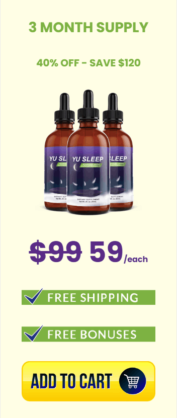 Yu Sleep liquid sleep supplement bottle with natural sleep support ingredients